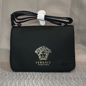Versace Crossbody Bag Medusa Logo Small Purse Clutch Chic Vegan Wristlet NEW